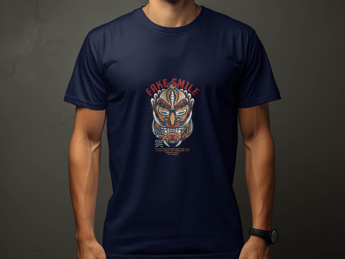 Fake Smile Graphic Illustration Design for Unisex T-Shirt - Design & Vybe
