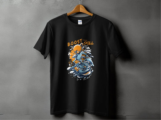 Boost Your Skill Cartoon Bear Design T-Shirt - Design & Vybe
