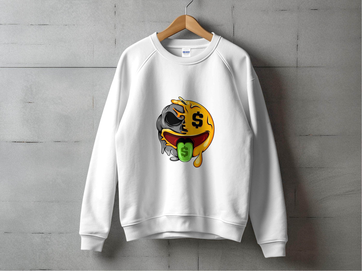 Melting Money Emoji Graphic Image For Mens Womens Sweater - Design & Vybe