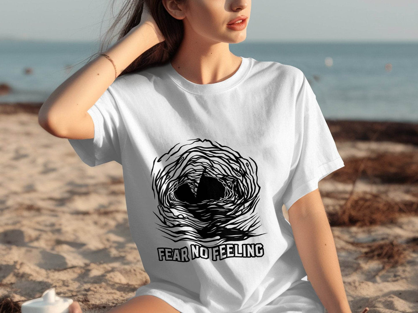 Fear No Feeling Artistic Graphic T-Shirt - Design & Vybe