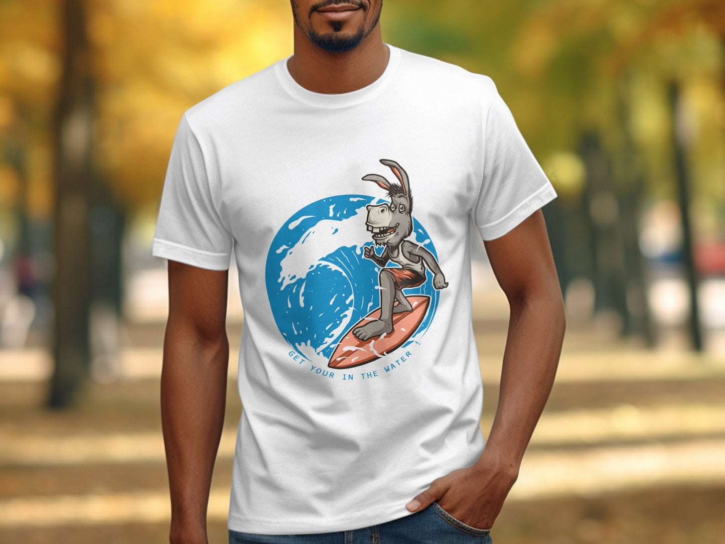 Surfing Goat Graphic Design T-shirt product