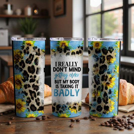 Funny Quote Light Blue and Leopard Tumbler product