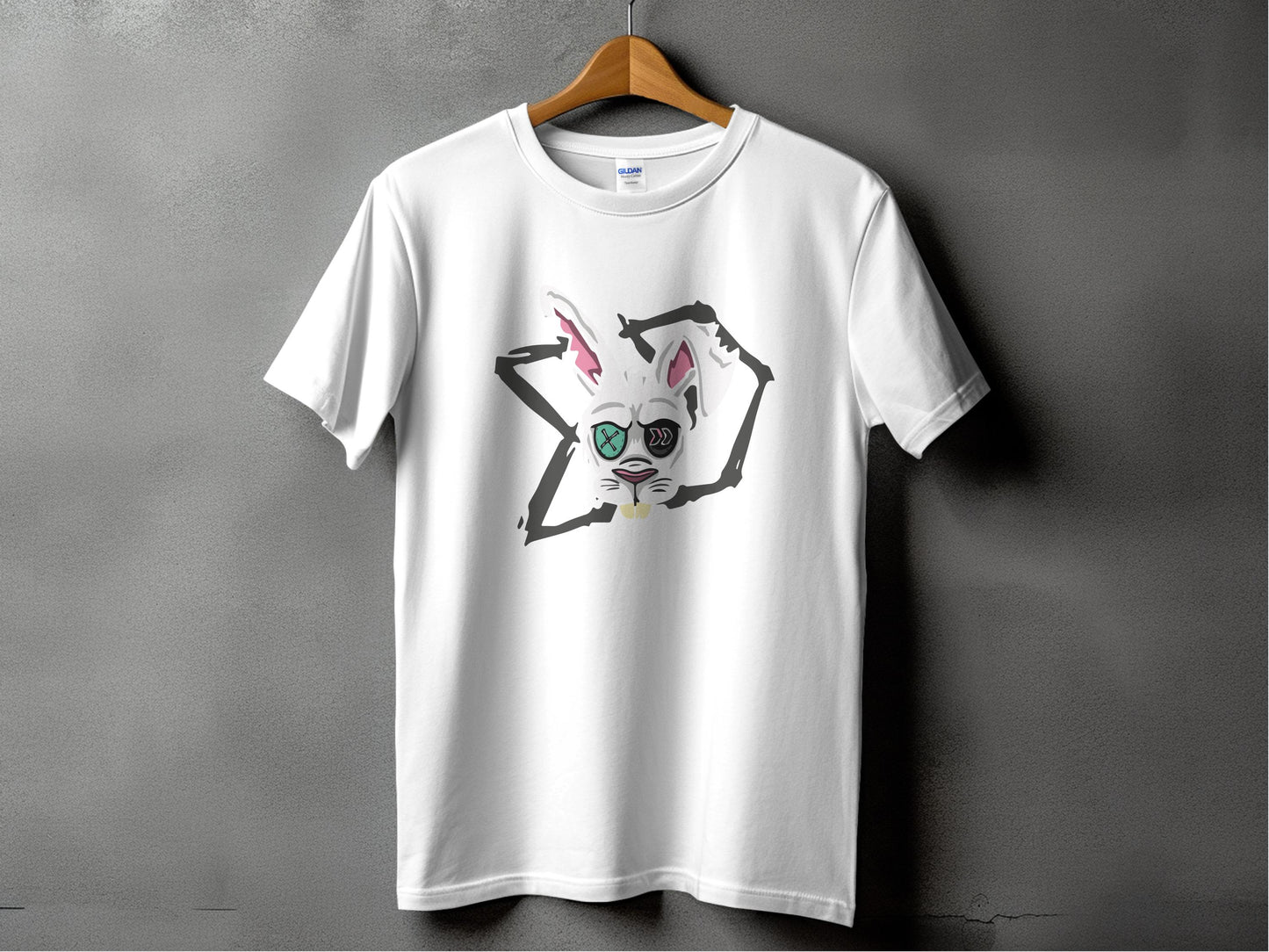 Unique Graphic Cat Design White Casual T-shirt product type