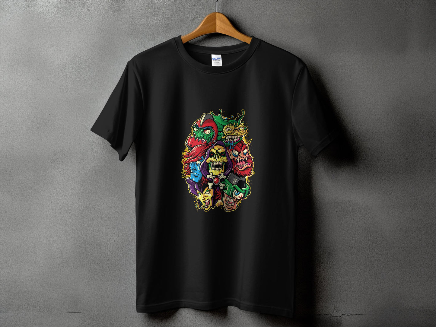 Unique Colorful Tattoo Inspired Black T-shirt product type