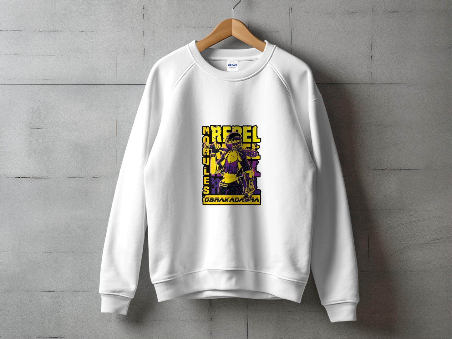 No Rules Rebel Image Graphic For Obrakada Sweater - Design & Vybe