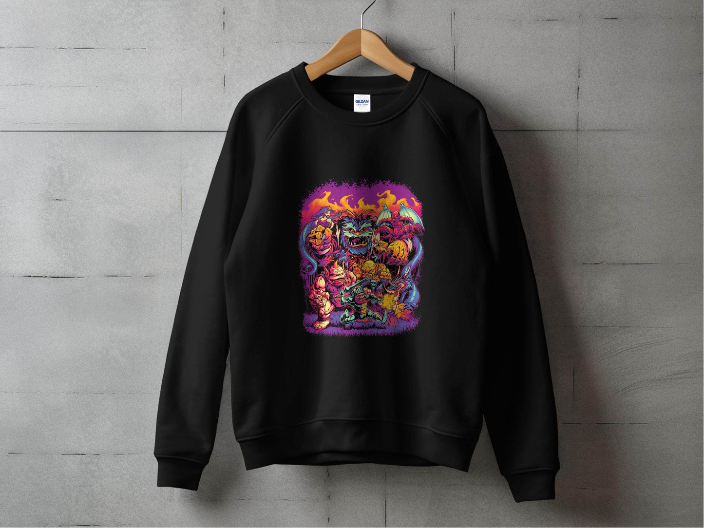 Epic Fantasy Illustration Featuring Fearsome Creatures Sweater - Design & Vybe
