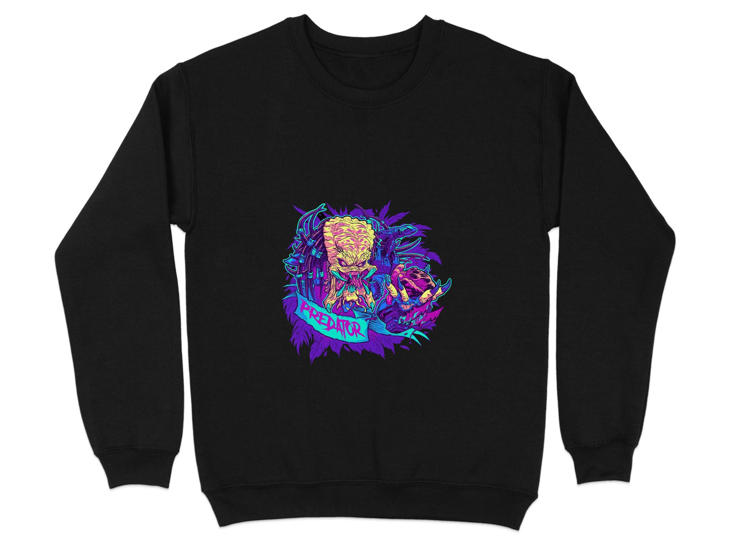 Predator Head With Leaves Awesome Graphic Design Sweater - Design & Vybe
