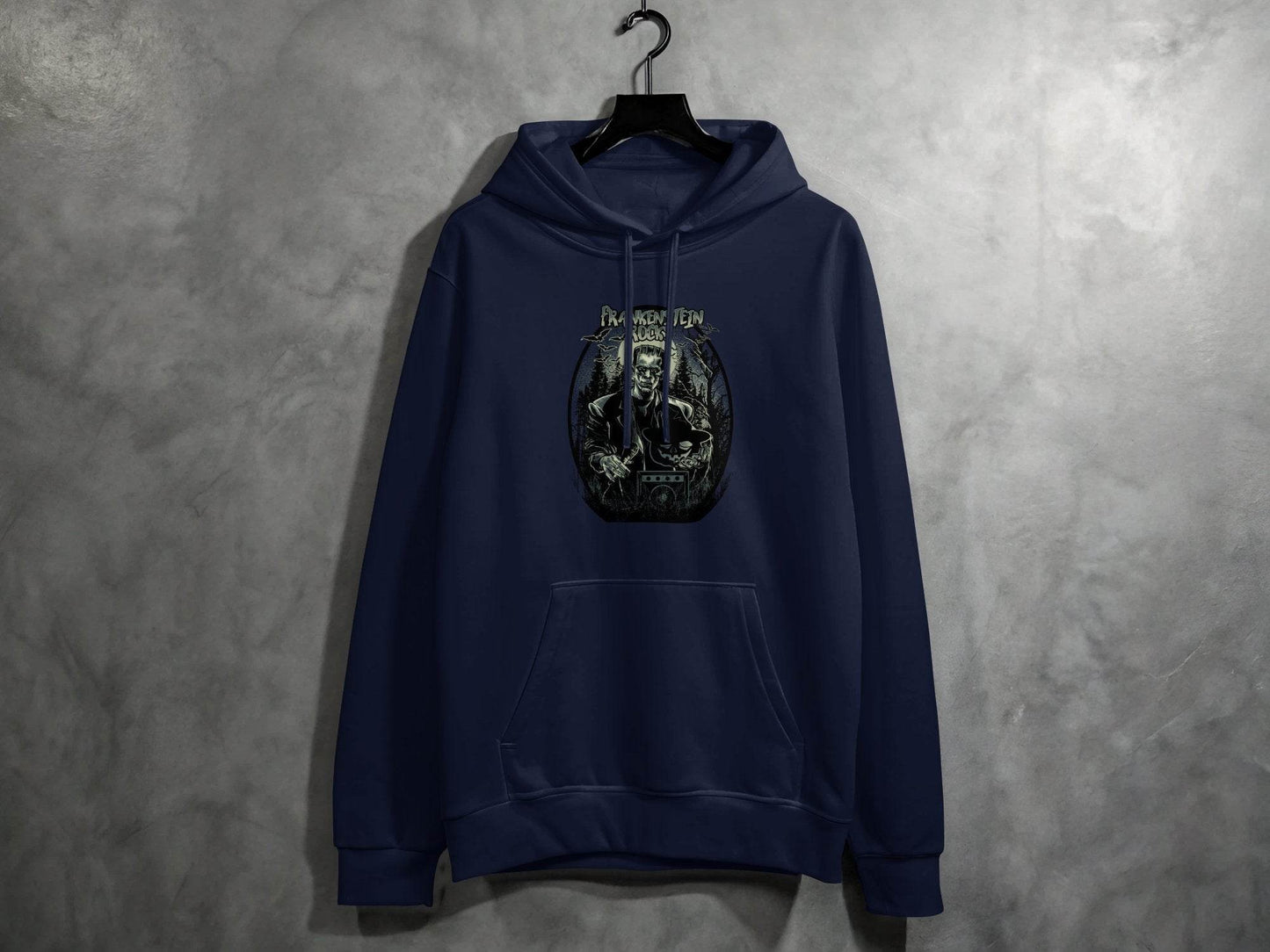 Vintage Frankenstein Rocks Graphic Design Hoodie - Design & Vybe