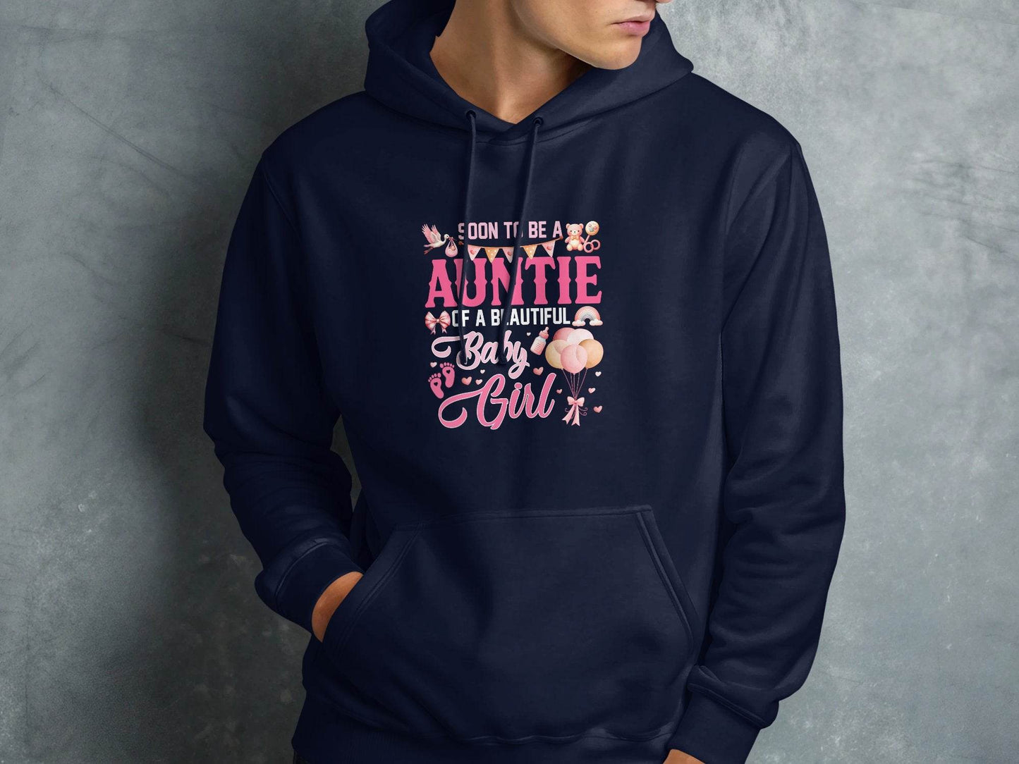 Soon To Be Auntie of a Beautiful Baby Girl Hoodie - Design & Vybe