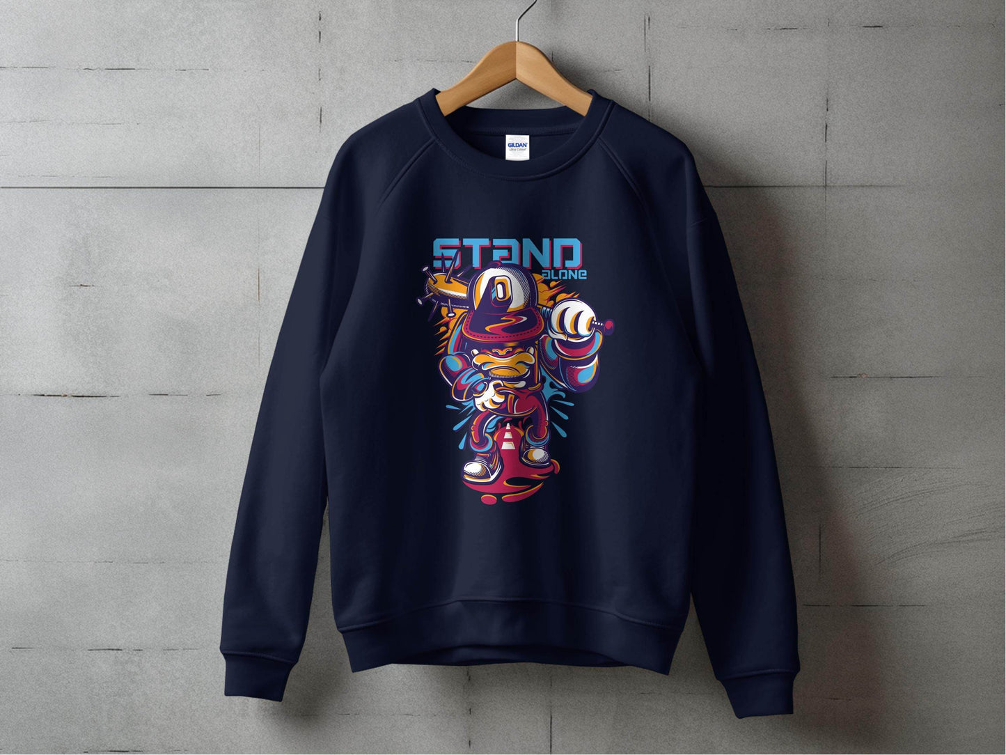 Stand Alone Cartoon Character Illustration Graphic Sweater - Design & Vybe