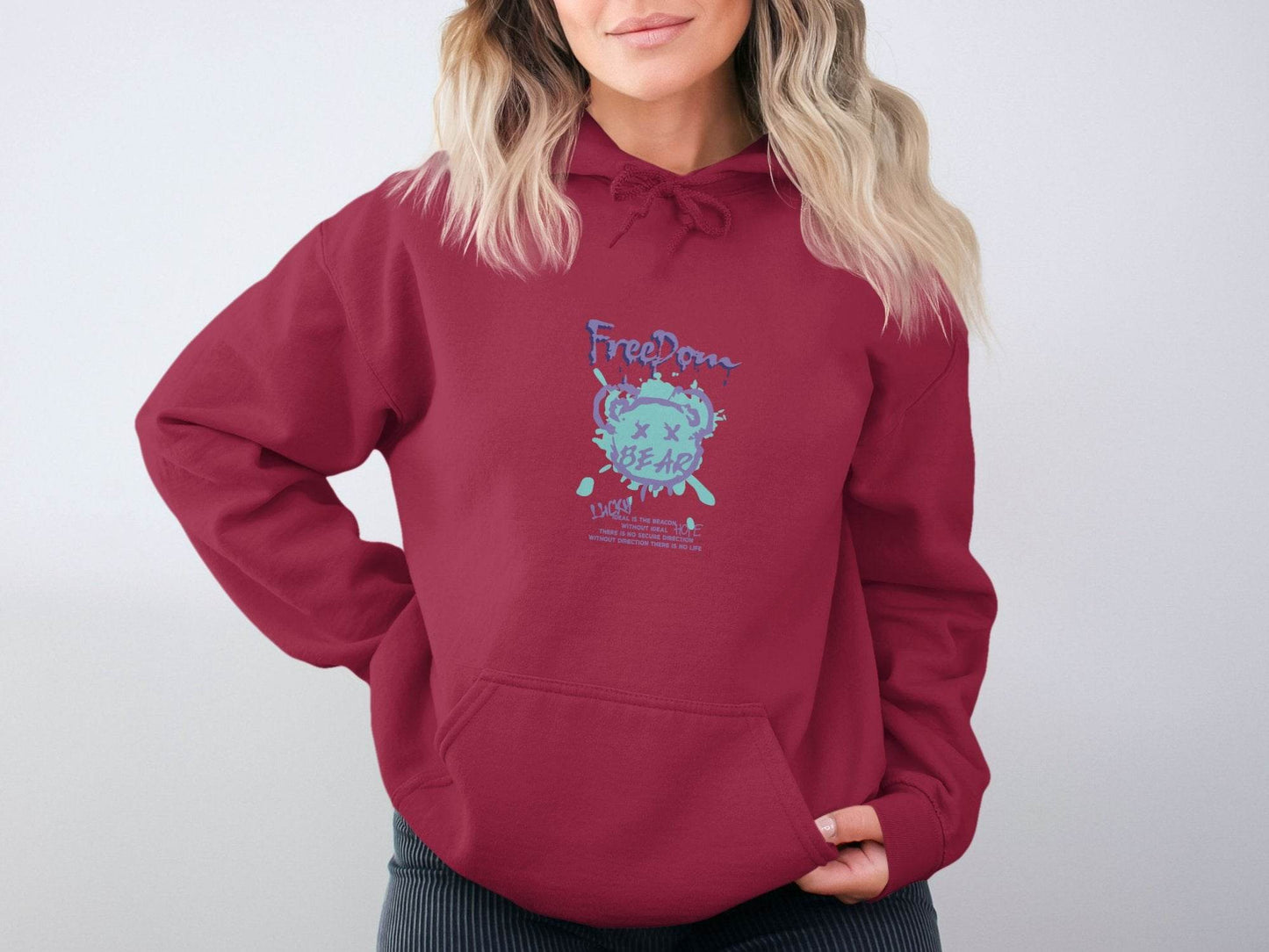 Freedom Bear Ideal Hope Graphic Design Cool Hoodie - Design & Vybe