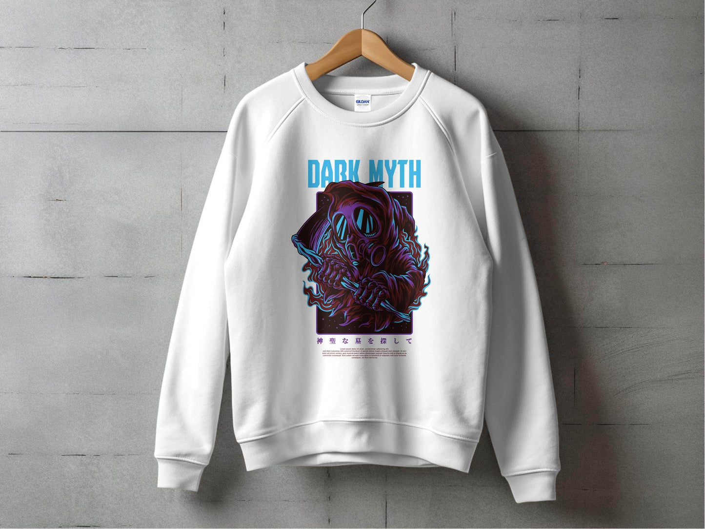 Dark Myth Grim Reaper Masked Artwork Design Sweater - Design & Vybe