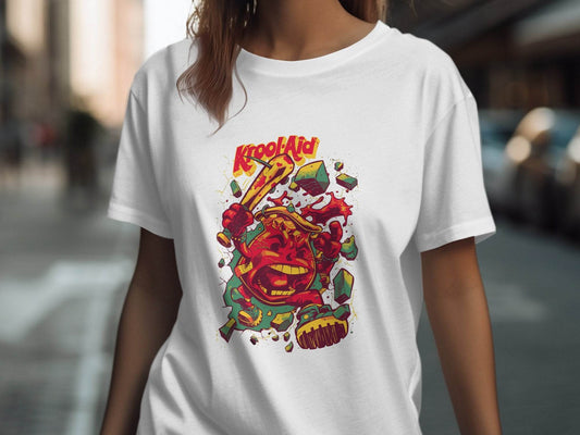 Kool-Aid Man Smashing Through Wall Graphic Design T-Shirt - Design & Vybe
