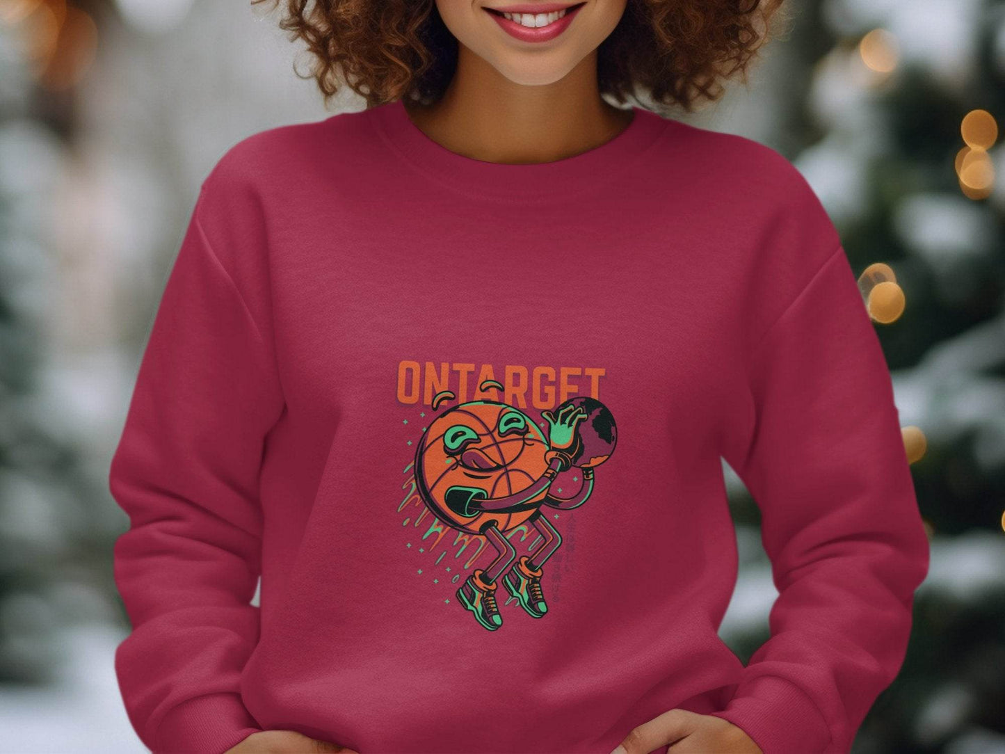 On Target Basketball Globe Design Premium Style Hoodie - Design & Vybe