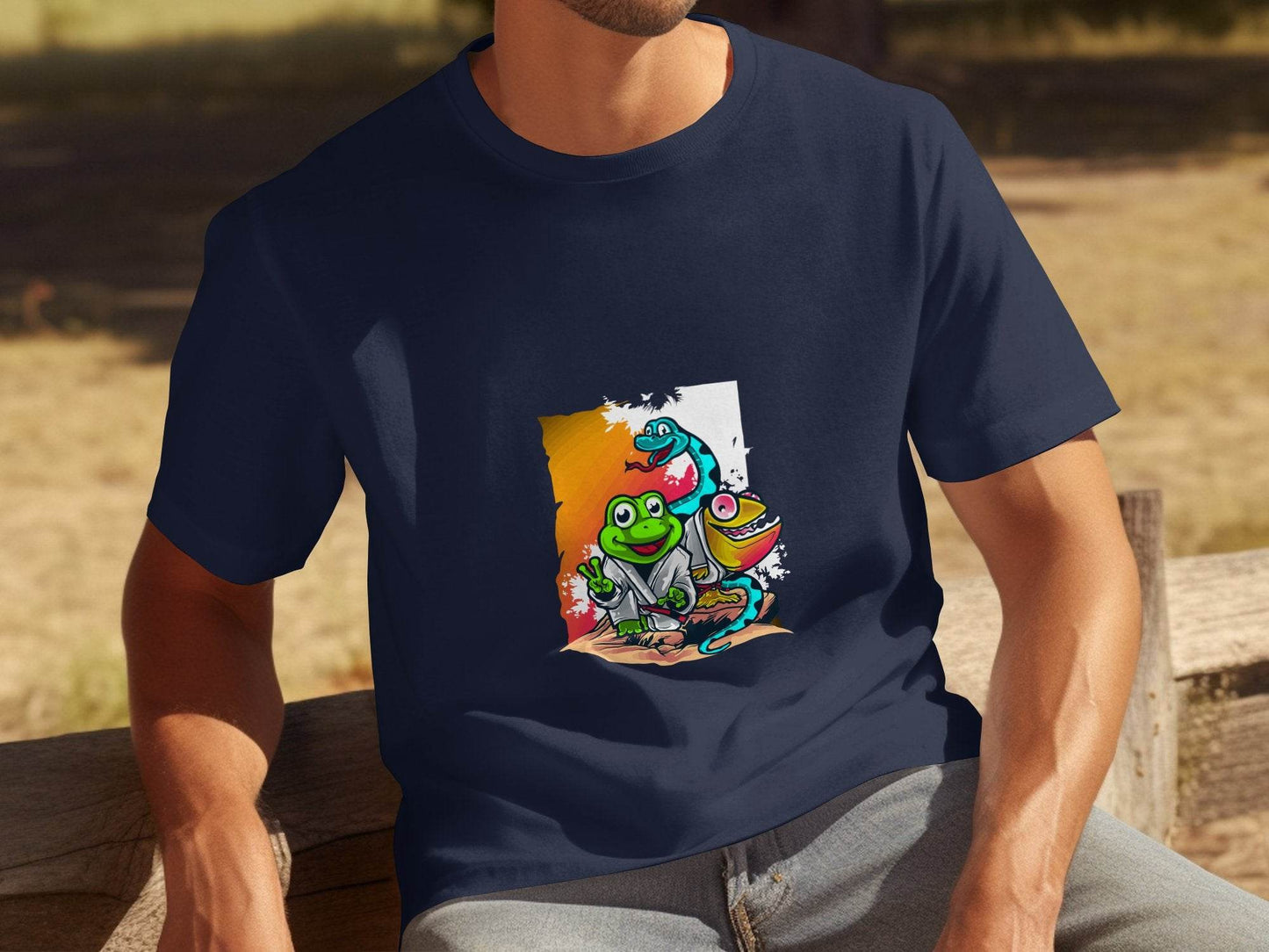Animals in a Dojo Fighting Styles Illustration T-Shirt - Design & Vybe