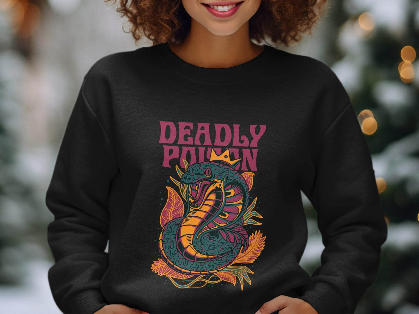 Deadly Poison Snake Art Graphic Novelty Design Sweater - Design & Vybe