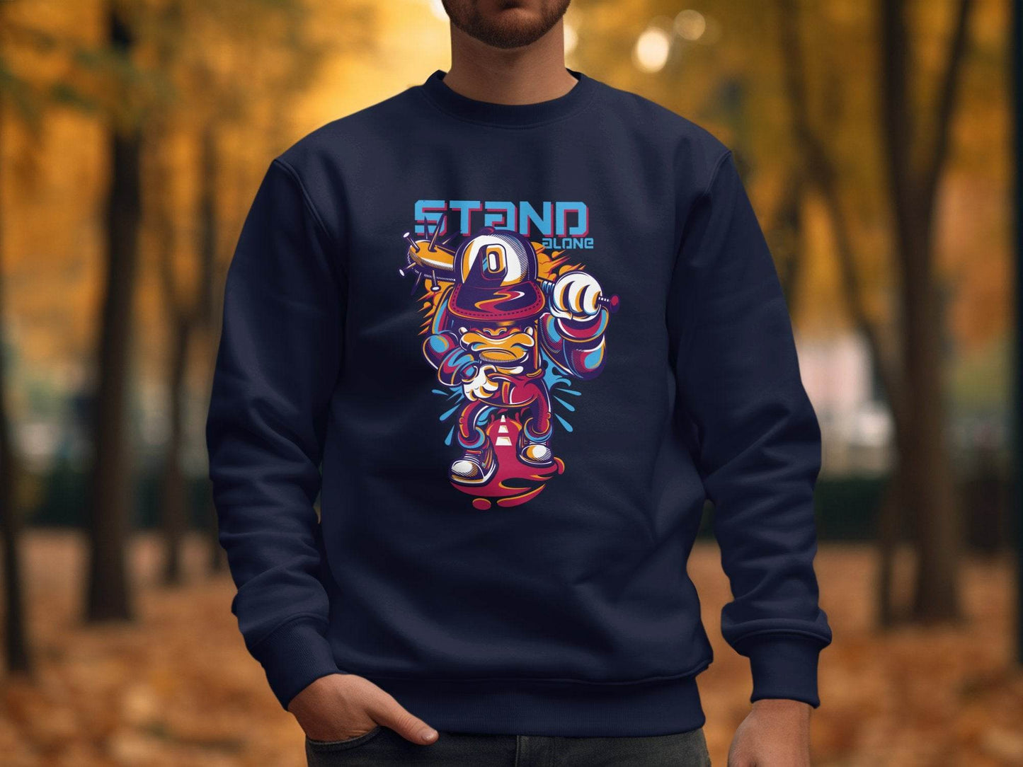 Stand Alone Cartoon Character Illustration Graphic Sweater - Design & Vybe