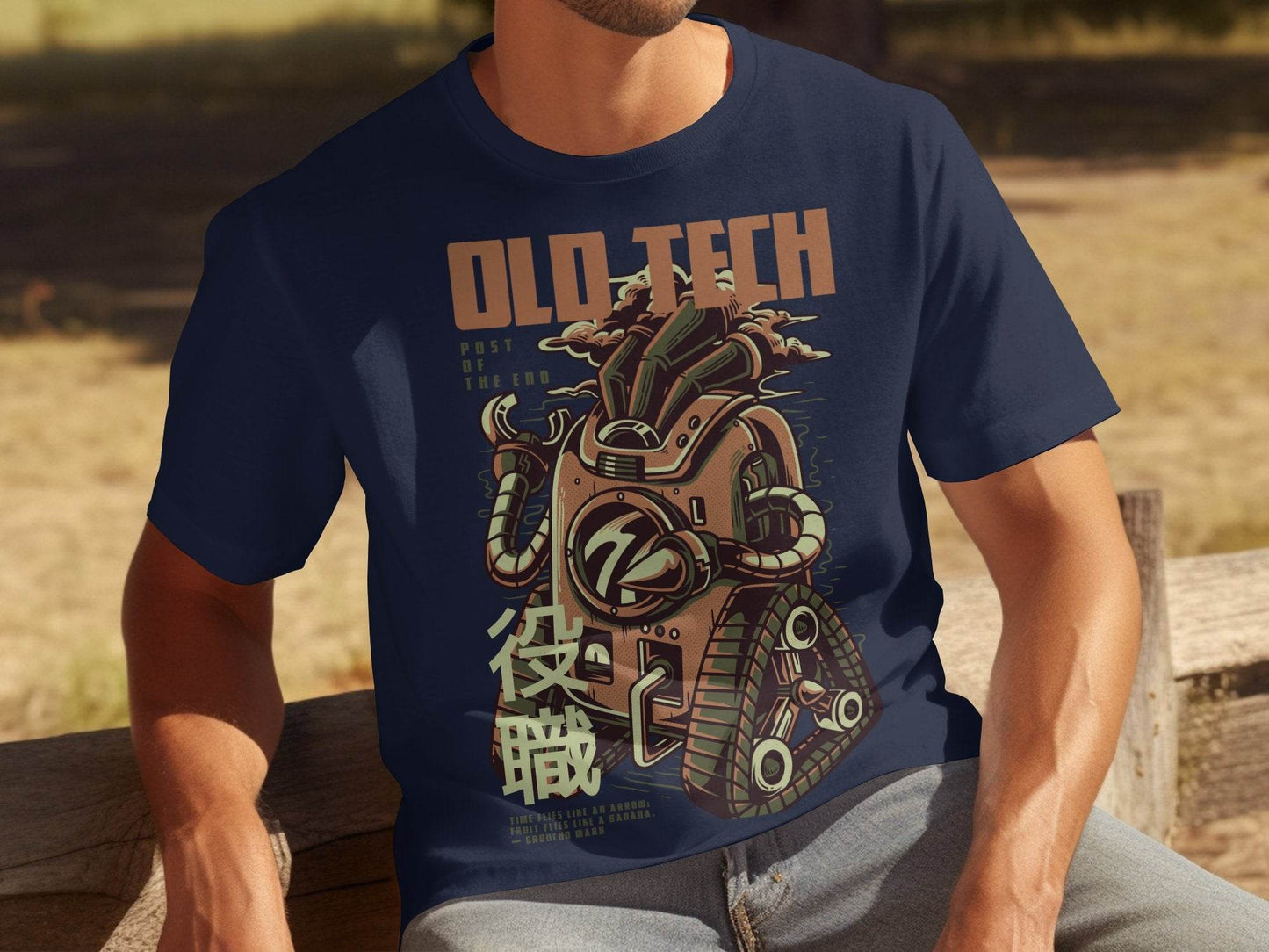 Old Tech Post of the End Robot Inspired T-Shirt - Design & Vybe