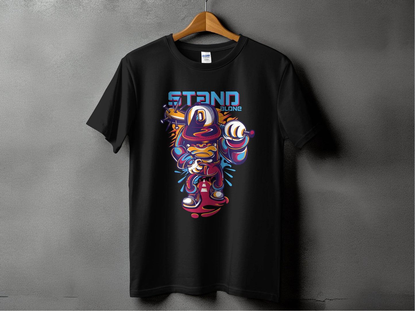 Stand Alone Cartoon Character Illustration Graphic T-Shirt - Design & Vybe