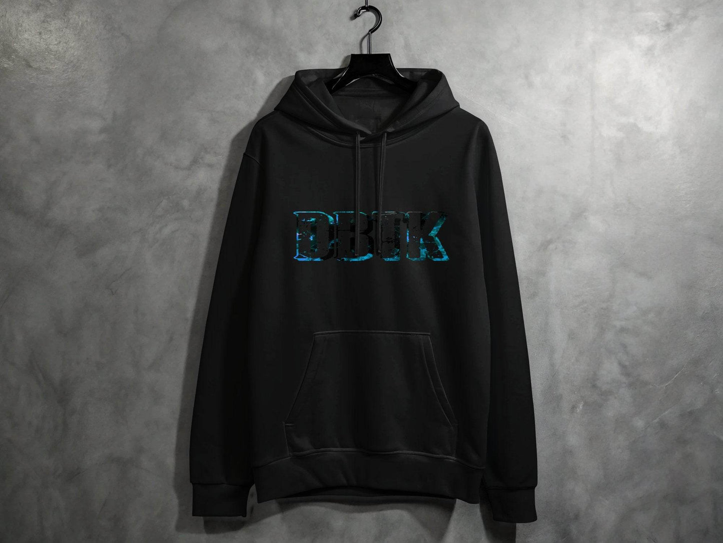 Blue Floral DBCK Letters Artistic Design Hoodie - Design & Vybe