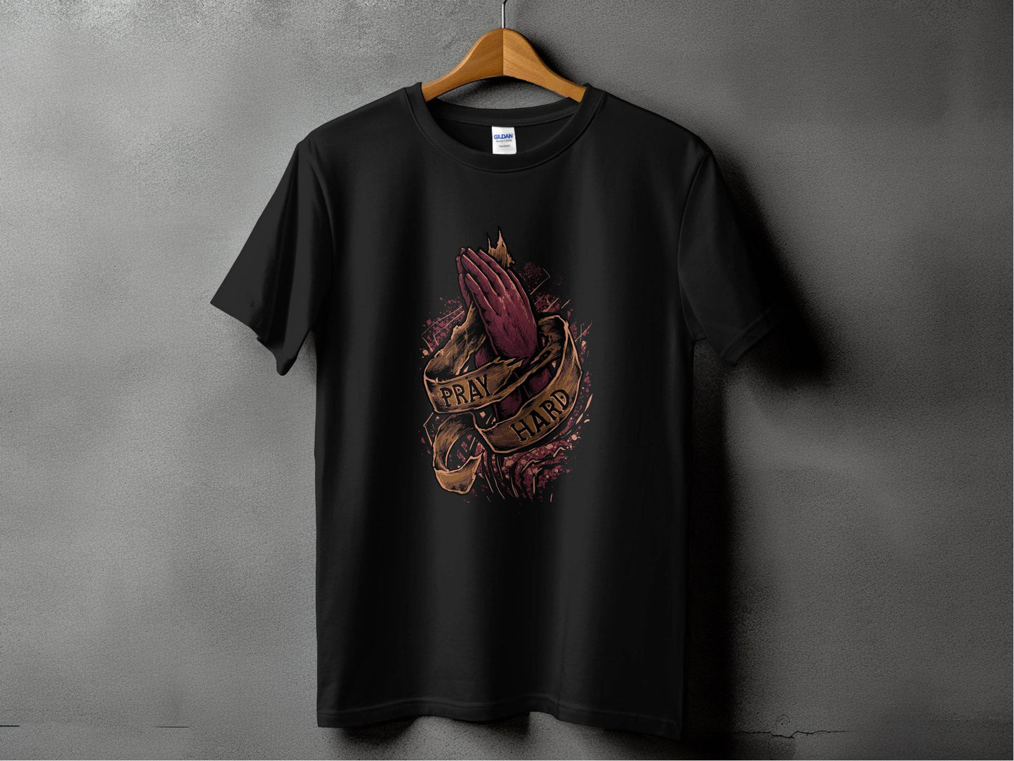 Pray Dark Hard Graphic Design T-Shirt - Design & Vybe