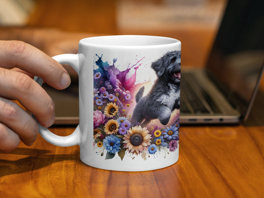 Floral Dog Design Mug Perfect Coffee or Tea Product