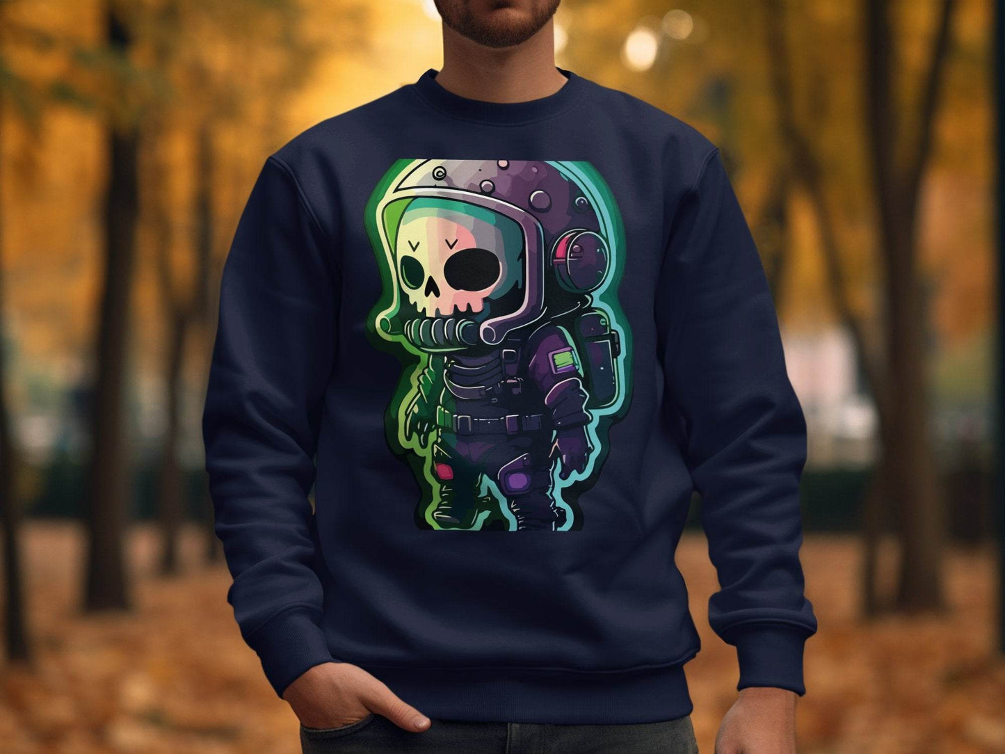 Futuristic Skull Astronaut Art Sweater - Design & Vybe
