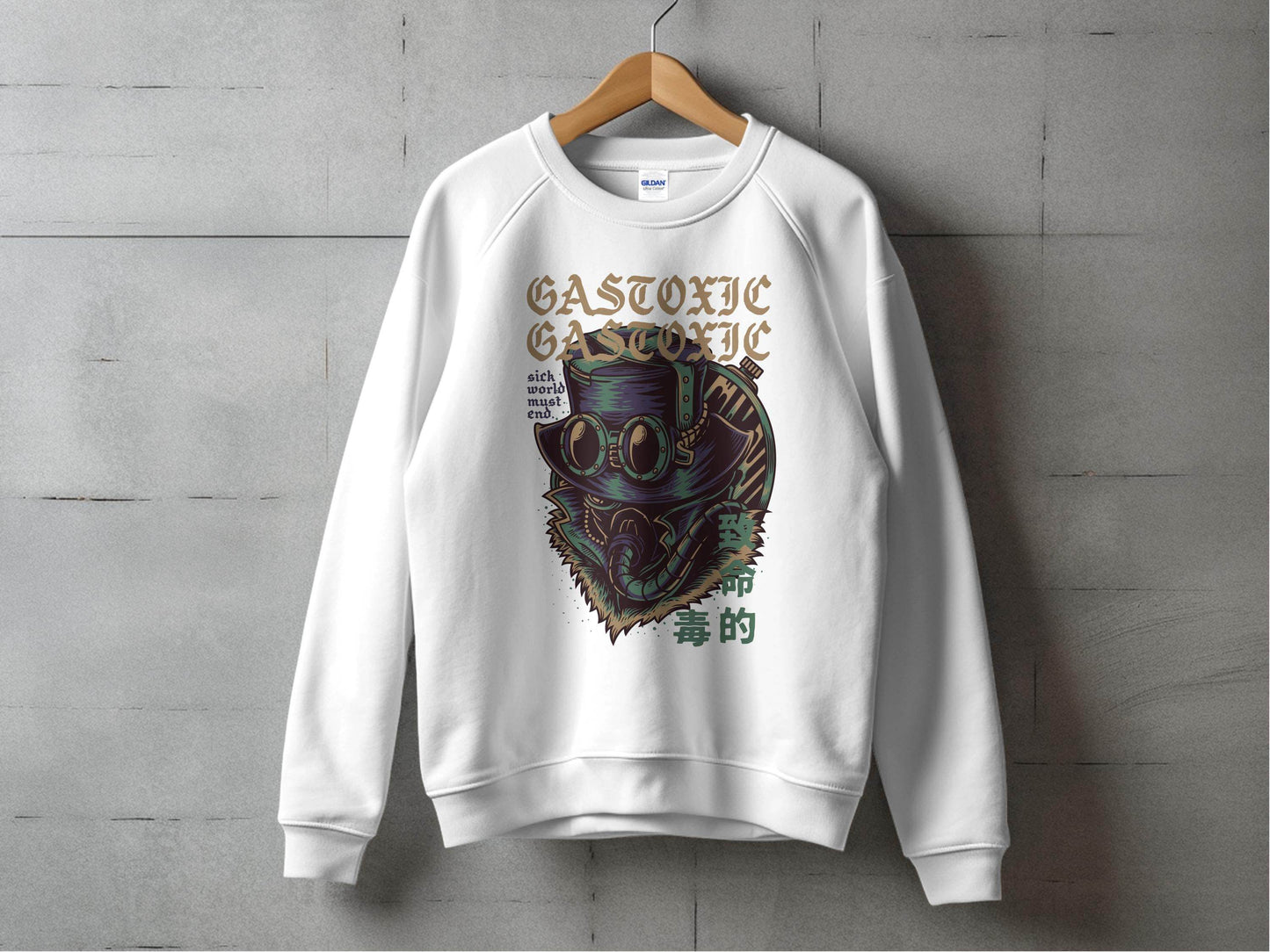 Gastoxic Sick World Masked Character Graphic Design Sweater - Design & Vybe