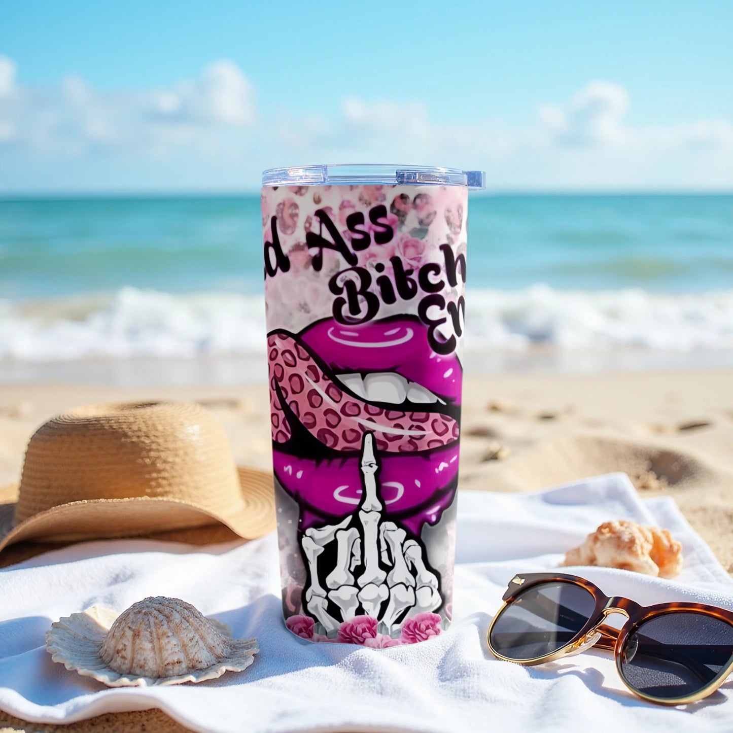 Bold Ass Bitch Lip Design Beach Insulated Tumbler product