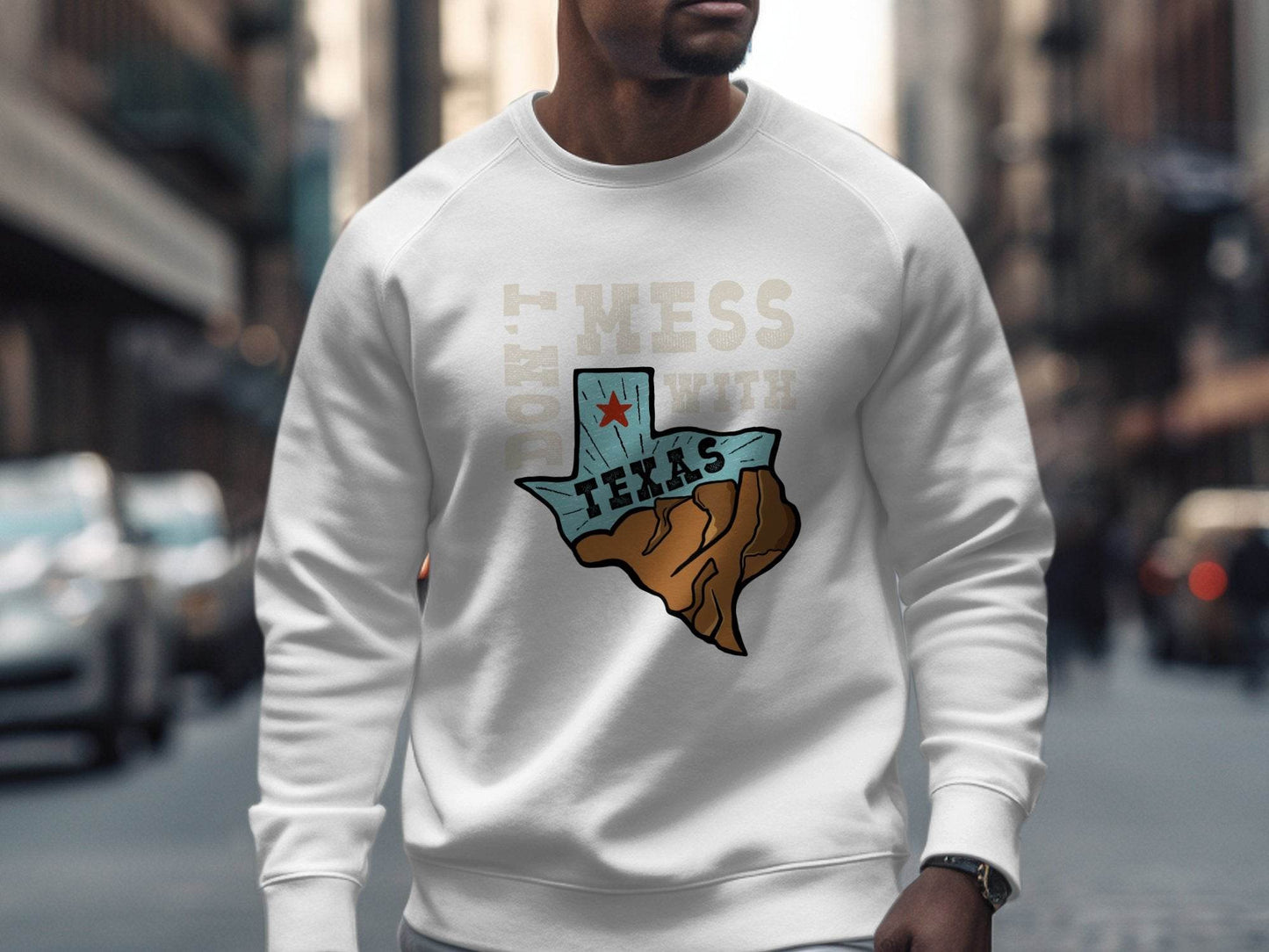 Iconic Don't Mess with Texas Graphic Sweater - Design & Vybe