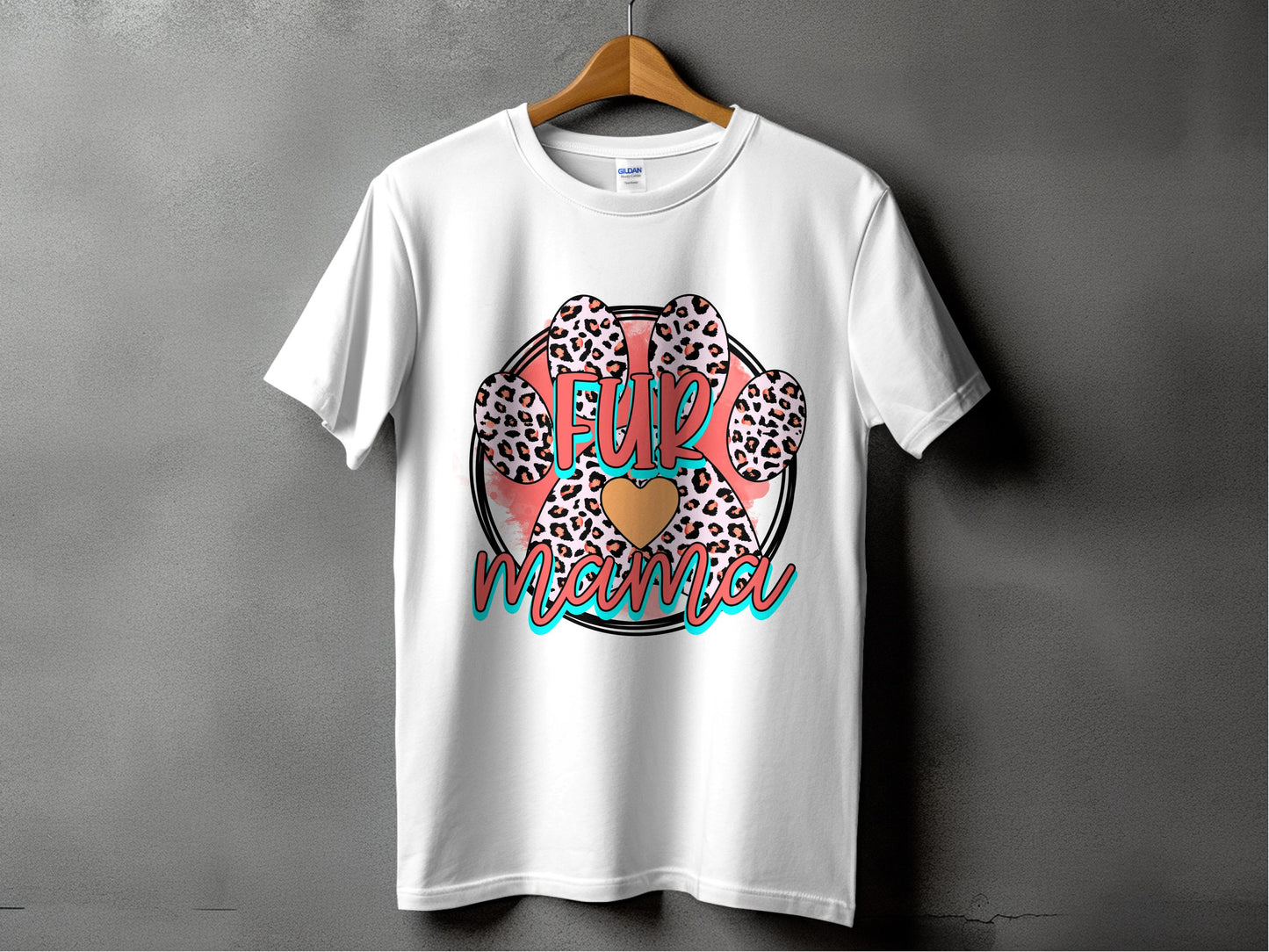 Fur Mama Animal Print Design T-Shirt product