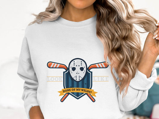 Iconic Mask Hockey Theme Look Alike Graphic Sweater - Design & Vybe