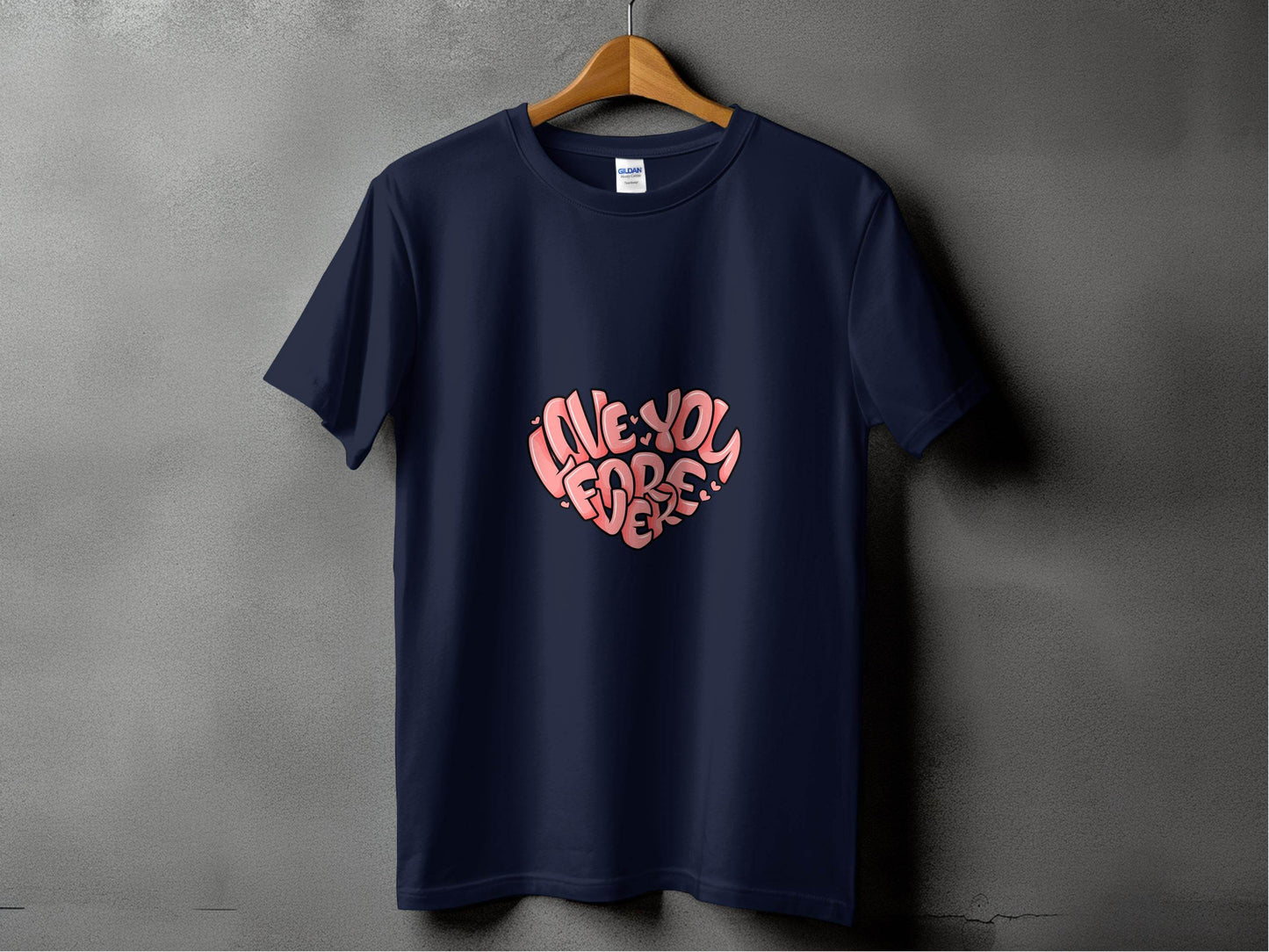 Love You Forever Heart Graphic Valentine's Day T-Shirt - Design & Vybe