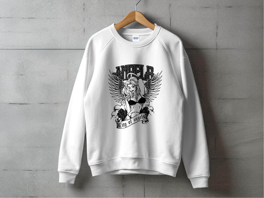 Angel in Urban City Design Printed Graphic Sweater - Design & Vybe