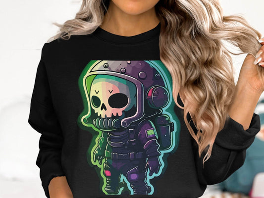 Futuristic Skull Astronaut Art Sweater - Design & Vybe