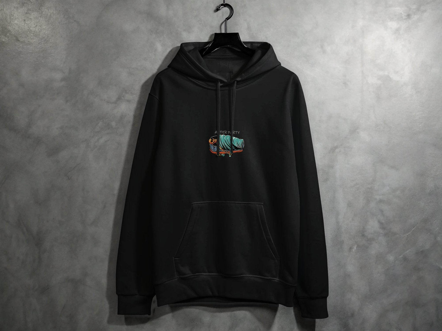 After Party Skeleton Resting in Coffin Graphic Hoodie - Design & Vybe