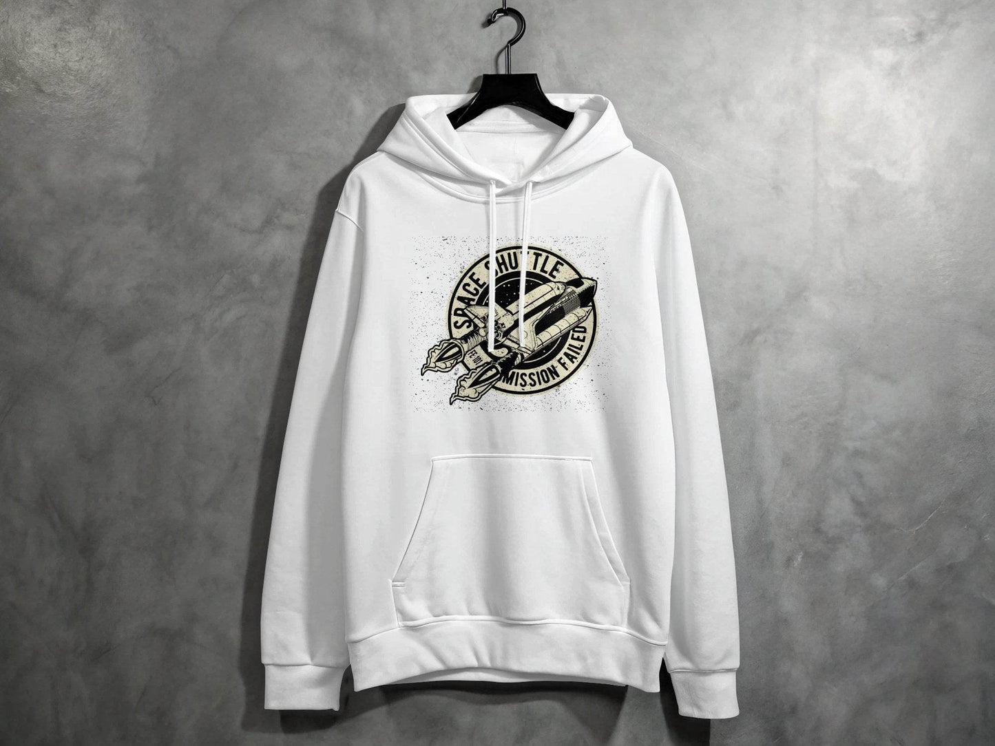Space Shuttle Mission Failed Graphic Print Hoodie - Design & Vybe