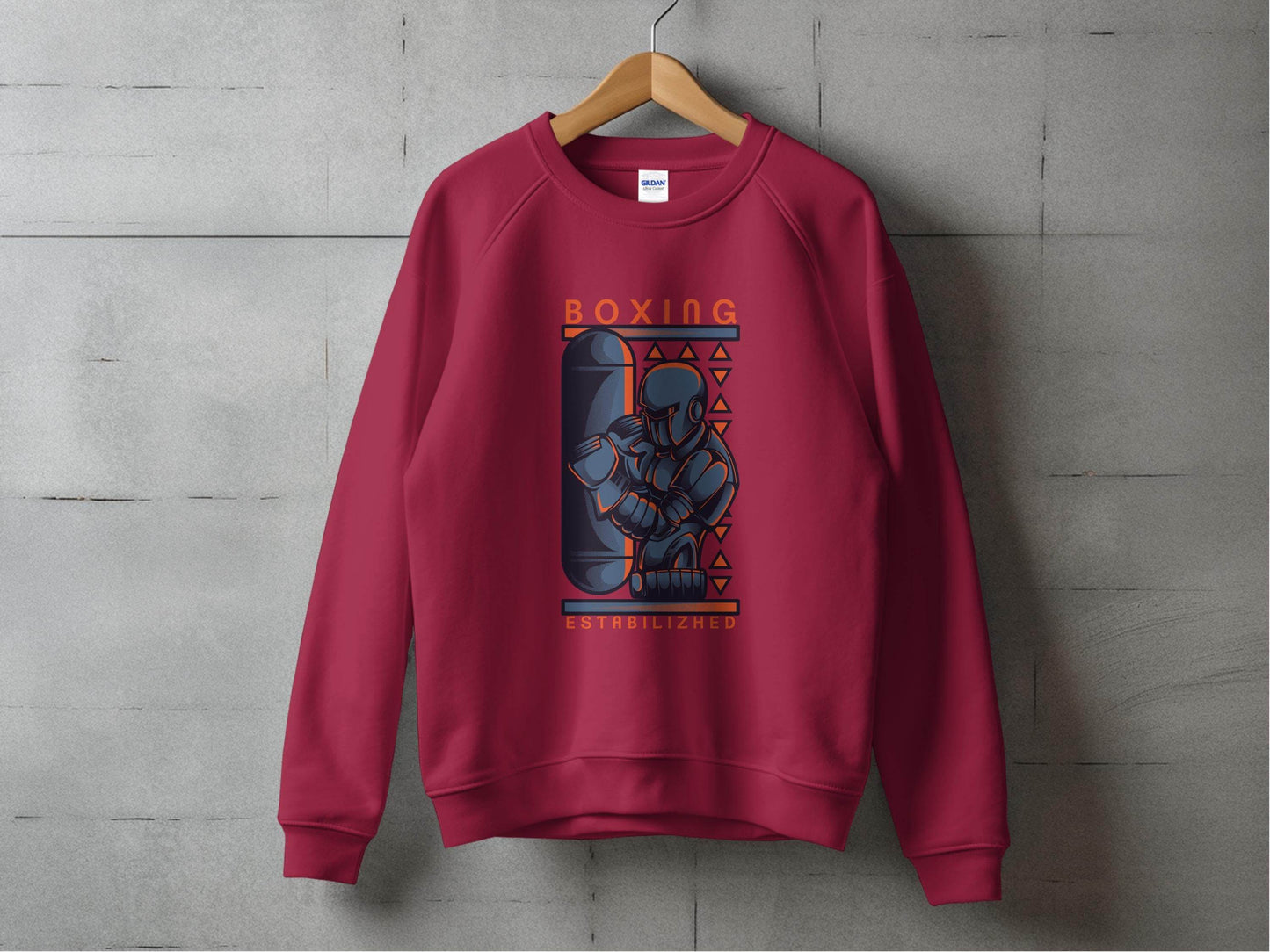 Established Boxing Warrior Punching Bag Bold Style Sweater - Design & Vybe