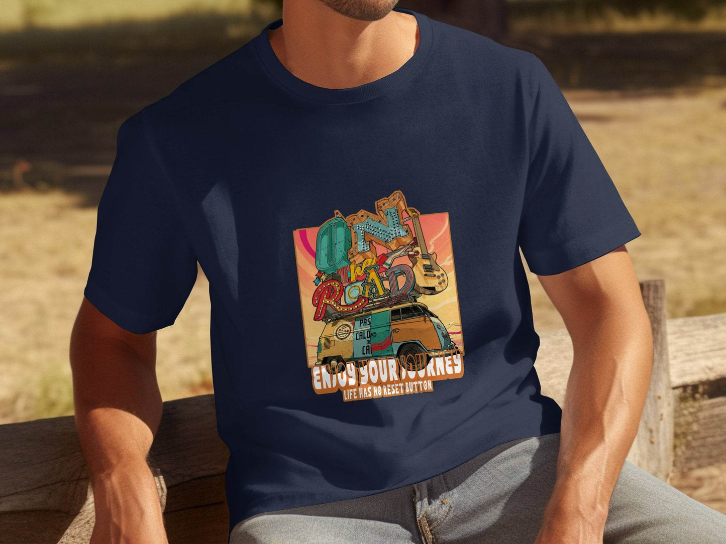 On The Road Again Travel Van Trip Artwork T-Shirt - Design & Vybe