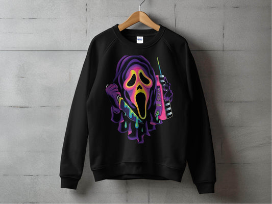 Colorful Horror Scream Mask Design Sweater - Design & Vybe