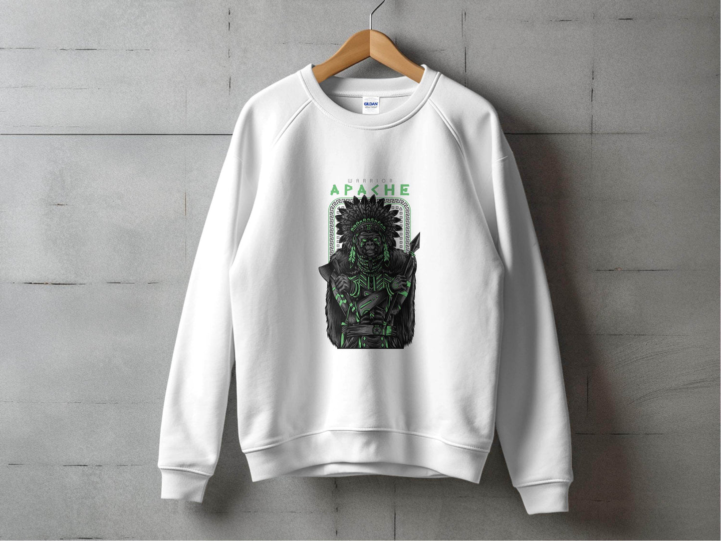 Warrior Apache Gorilla Illustration Artwork Graphic Sweater - Design & Vybe