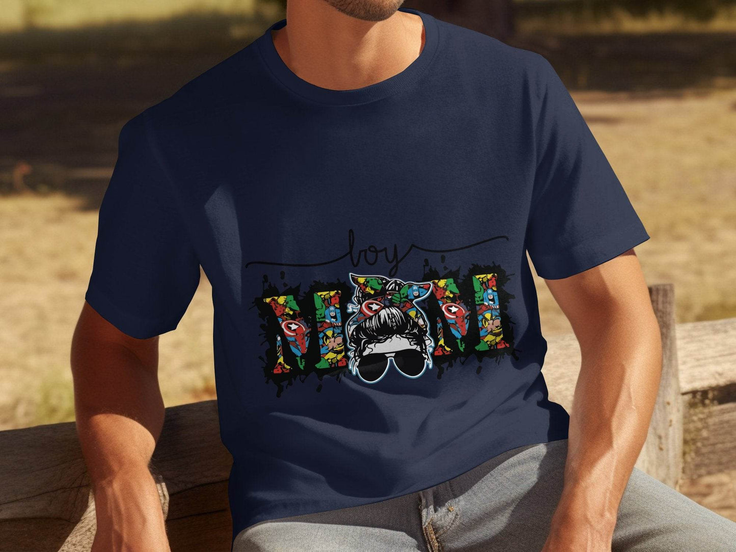 Boy Mom Marvel Hero Bold Graphic Design T-Shirt - Design & Vybe