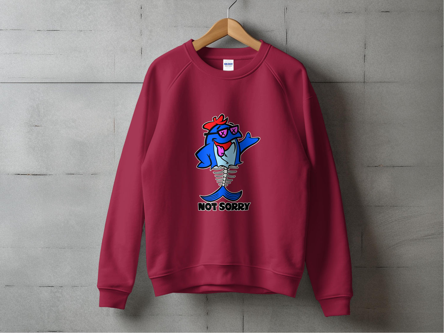 Not Sorry Red Sweater With Graphic Design product