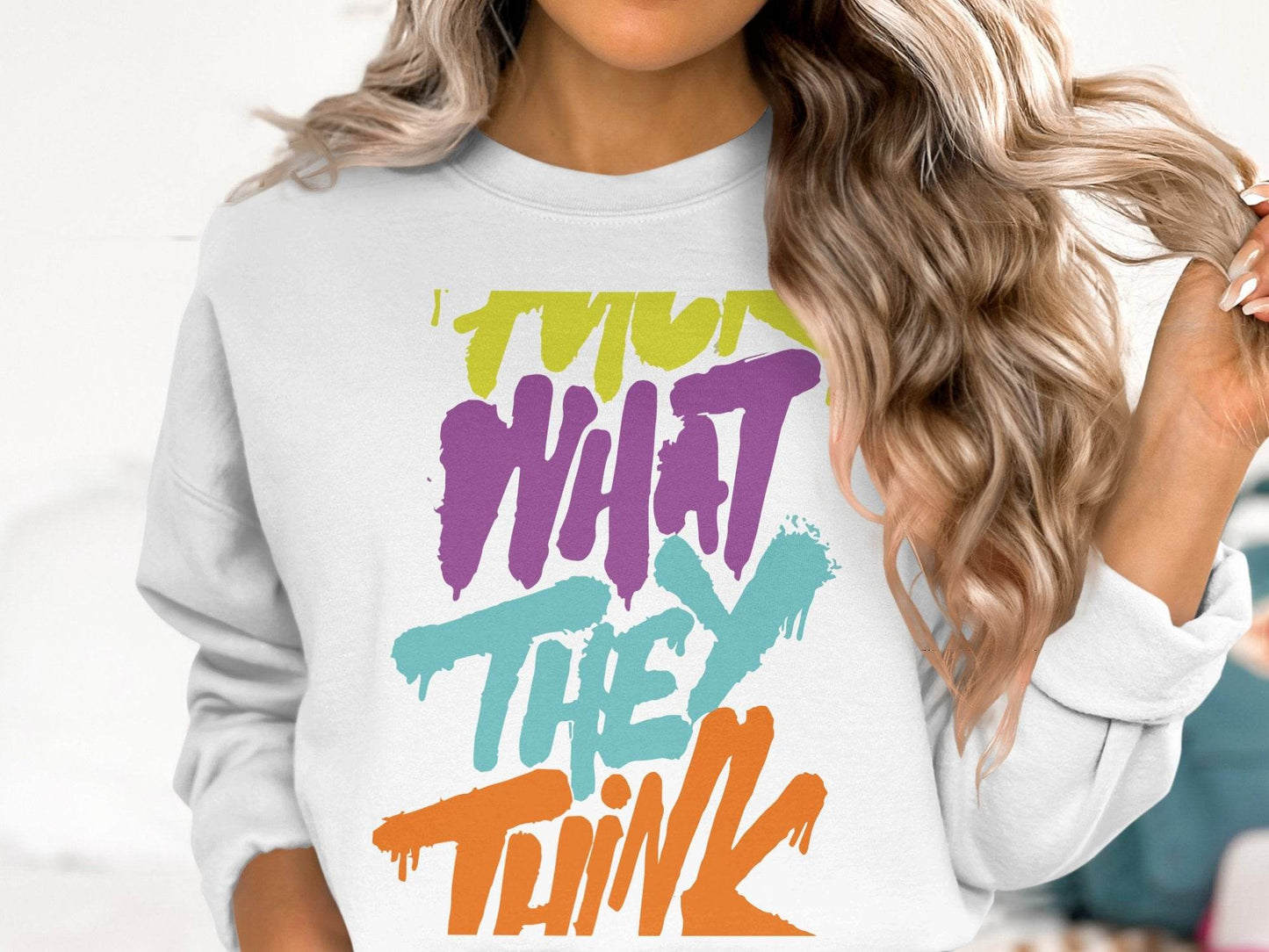 Fuck What They Think With Bold Graphic Sweater - Design & Vybe