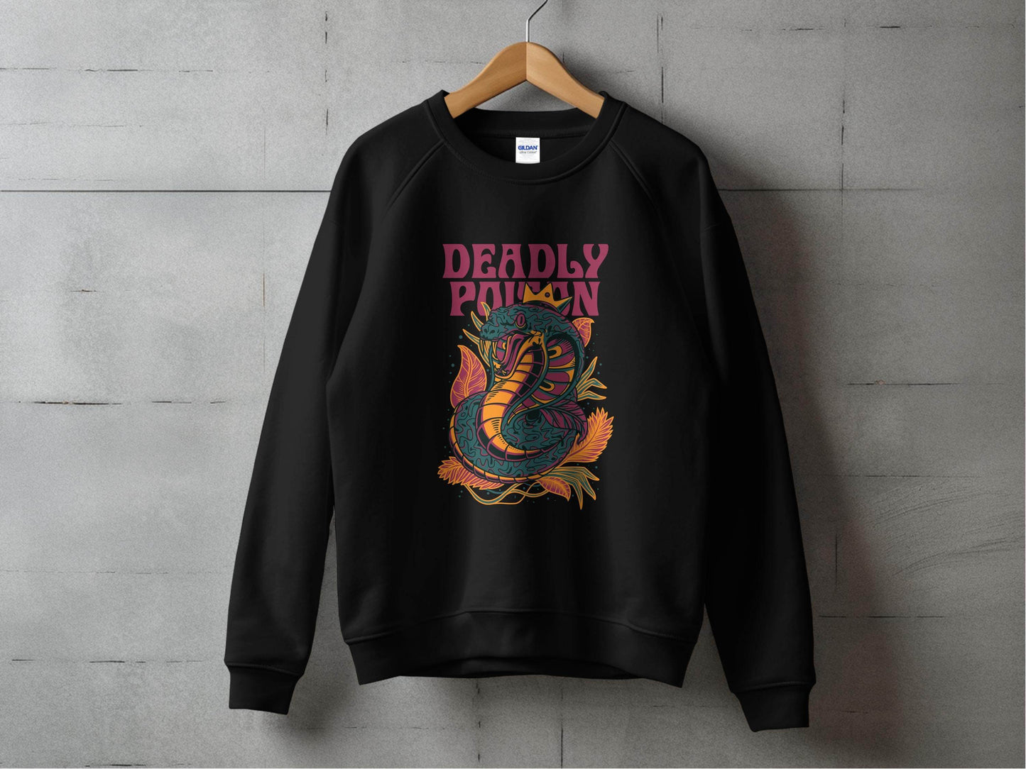 Deadly Poison Snake Art Graphic Novelty Design Sweater - Design & Vybe