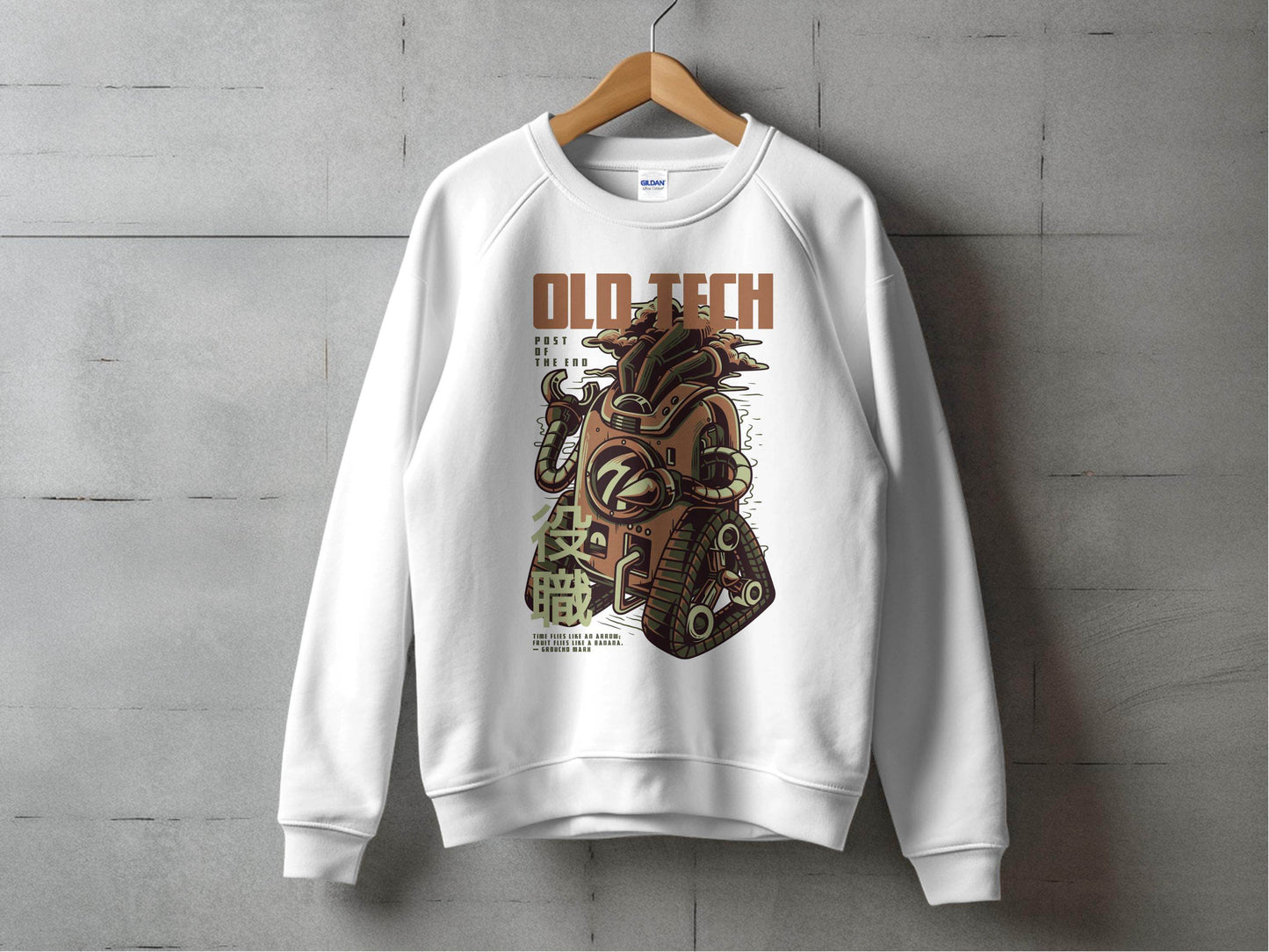 Old Tech Post of the End Robot Inspired Sweater - Design & Vybe