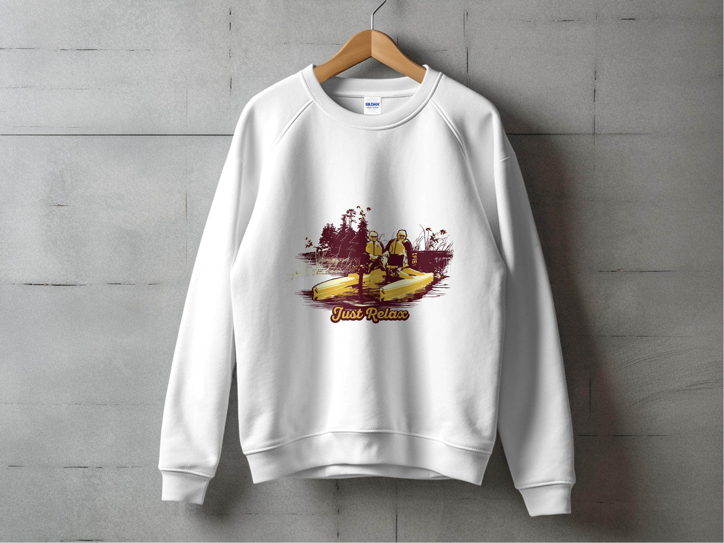 Just Relax Nature Scene Graphic Sweater - Design & Vybe