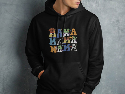Colorful Mama Letters Cute Family Mama Life Hoodie - Design & Vybe