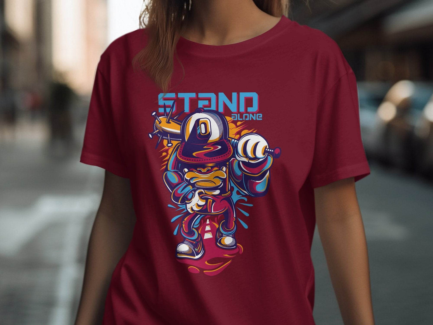 Stand Alone Cartoon Character Illustration Graphic T-Shirt - Design & Vybe