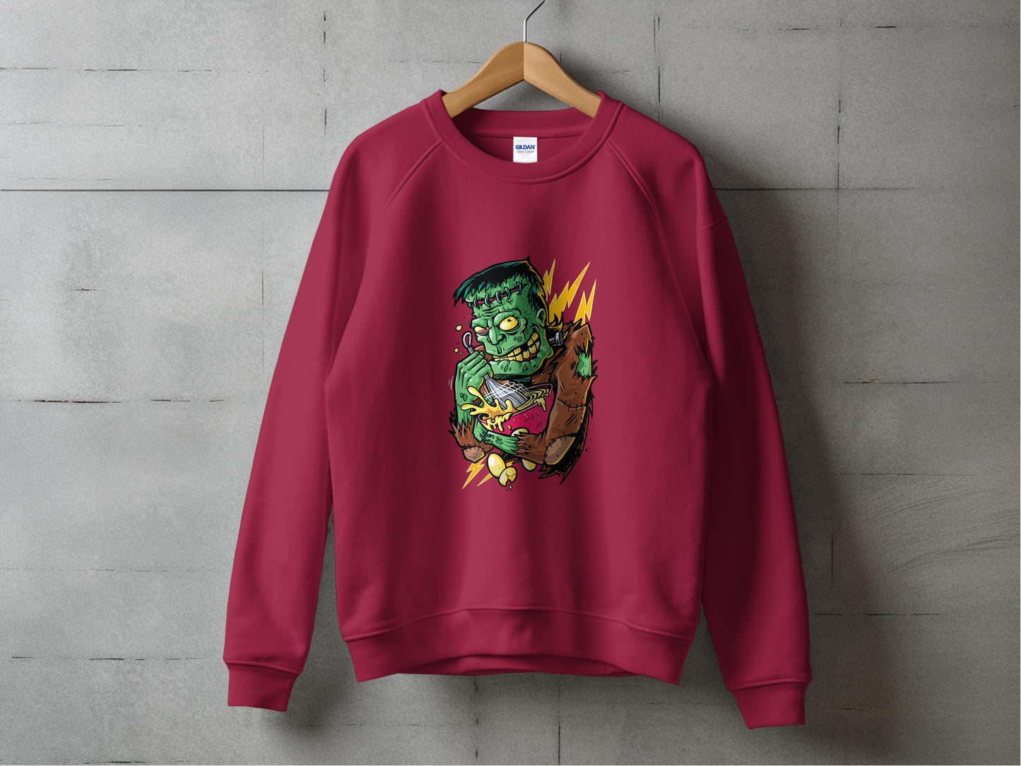 Unique Monster Graphic Red Long Sleeve product